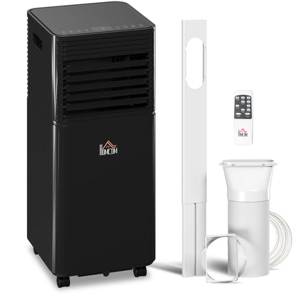HOMCOM 5000 BTU 4-In-1 Portable Air Conditioner Unit Cooling Dehumidifying Ventilating  for Room up to 18mÂ², with Fan, Remote, 24H Timer, Window Mount Kit, R290, A Energy Efficiency