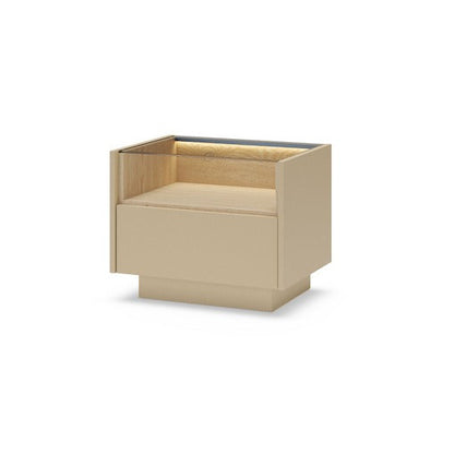 Coffee filter with wooden top and black base on a white background