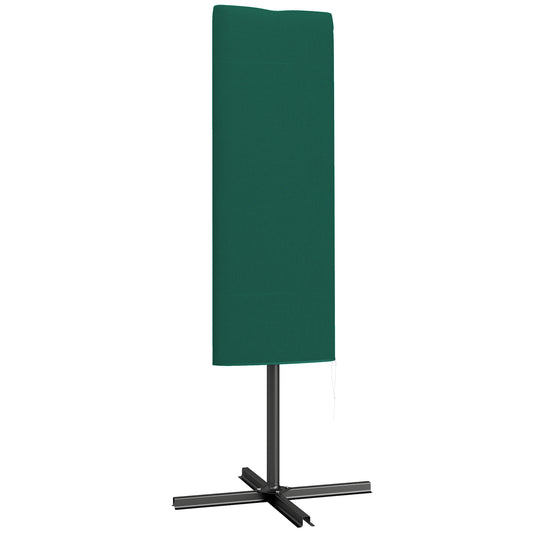 Outsunny Garden Parasol Cover, Outdoor Patio Umbrella Protector Weatherproof Garden Patio for 2-4m Parasol, Dark Green