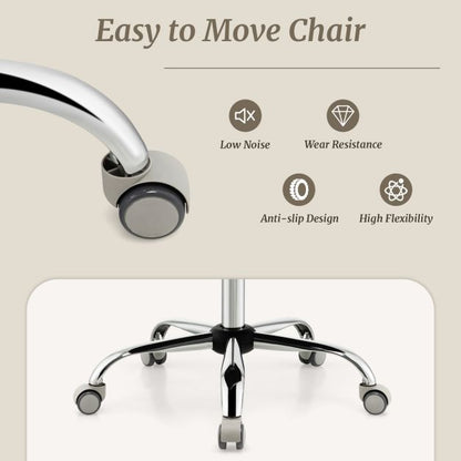 Desk chair Height-adjustable swivel chair with castors 66 x 66 x 83-93 cm Grey