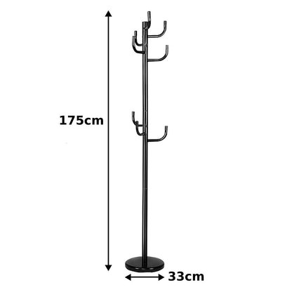 Modern Coat Stand Hanger with 8 Hooks for Home Office Entryway