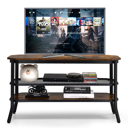 Industrial TV Stand for TVs up to 46 Inch-Rustic Brown