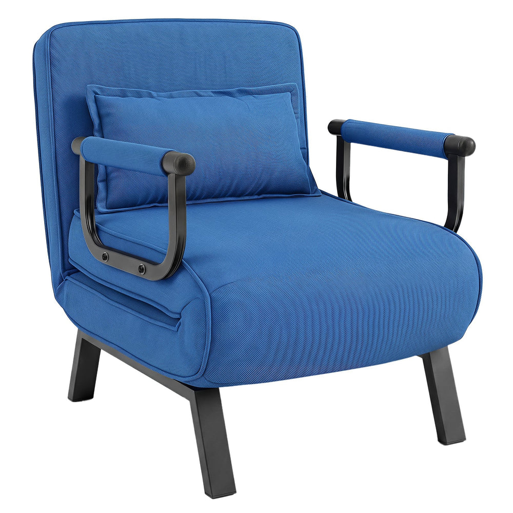 3-in-1 Folding Sofa Bed with Adjustable Backrest with Adjustable Backrest-Blue