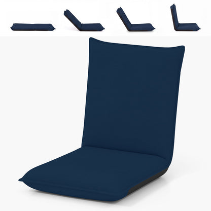 Adjustable Floor Chair with Adjustable Backrest and Sponge Filling-Navy