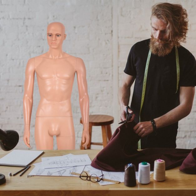 6 ft Male Mannequin Make-up Manikin with Metal Stand