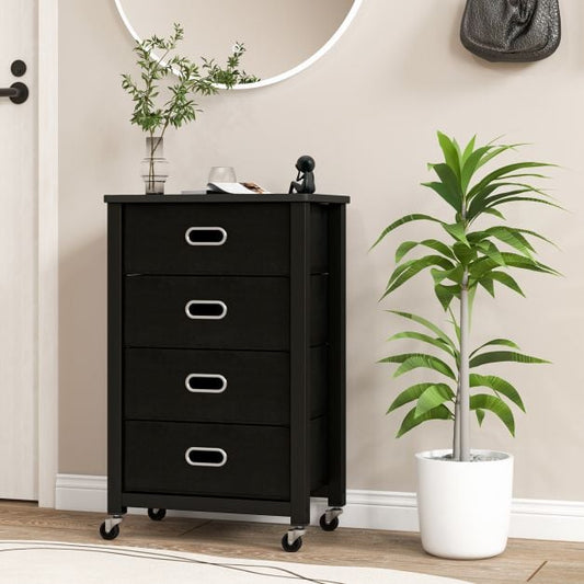 Heavy Duty Rolling File Cabinet with 4 Drawers