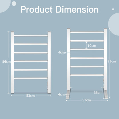 2-in-1 Electric Towel Warmer with 6 Bars
