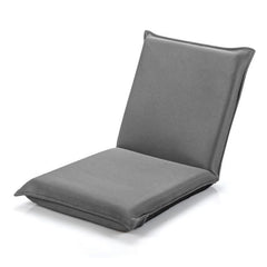 Foldable Floor Chair with Robust Armchair for Watching TV-Grey