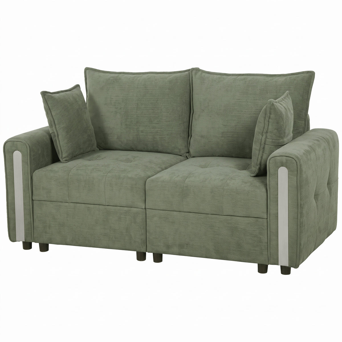 HOMCOM 2 Seater Sofa with Lift-Up Storage, 168 cm Comfy Velvet Small Couch with Wide Deep Seat, Plush Backrest, Thick Padding, 2 Pillows, Loveseat for Living Room, Home Office, Dark Green