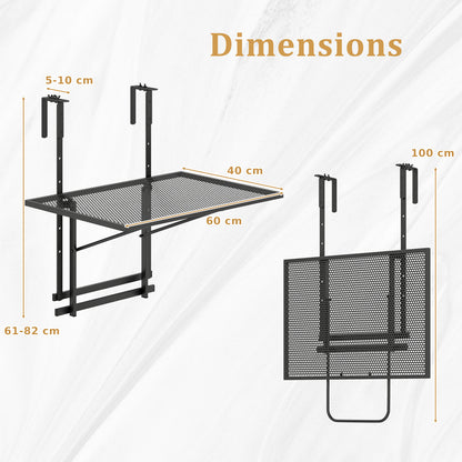 Hanging Foldable Table Floating Desk Planter with Holder