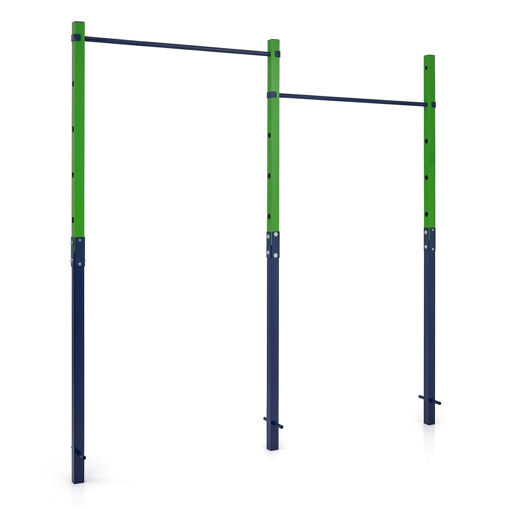 Heavy Duty Metal Pull Up Bar Station with 5 Adjustable Heights-Blue