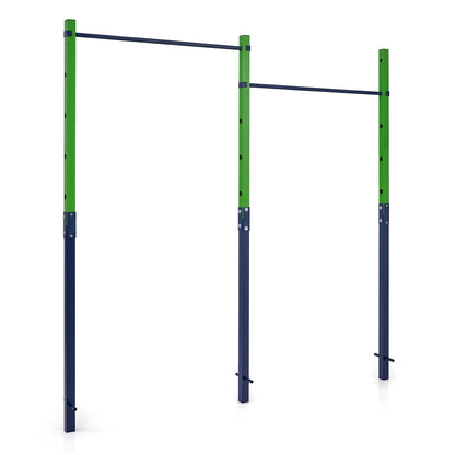 Heavy Duty Metal Pull Up Bar Station with 5 Adjustable Heights-Blue