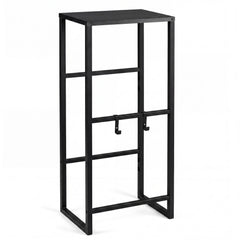 Heavy-duty Metal Storage Rack with Shelf for Beer-Black