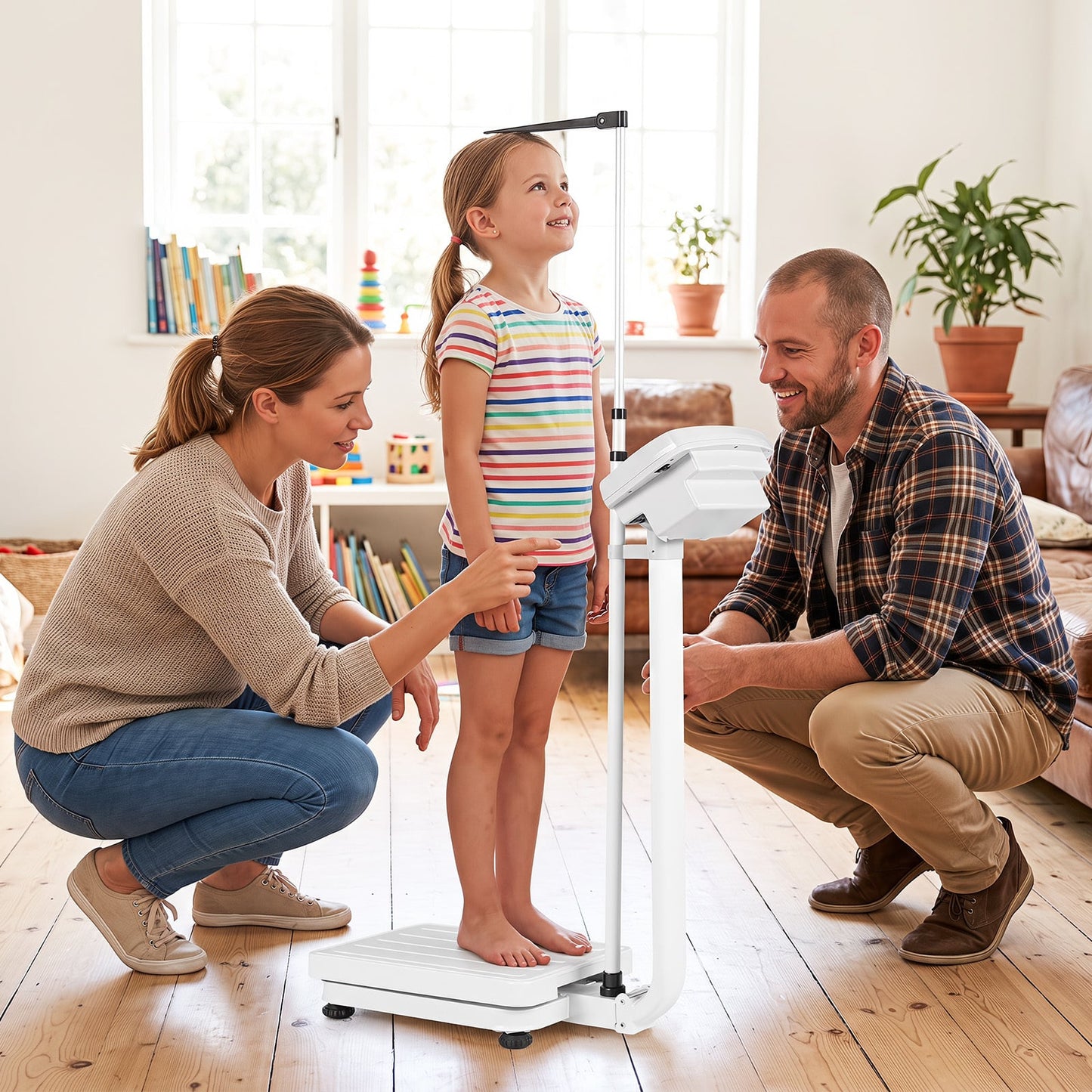 Height and Weight Scale with 180 kg Capacity and 75-203 cm Measurement