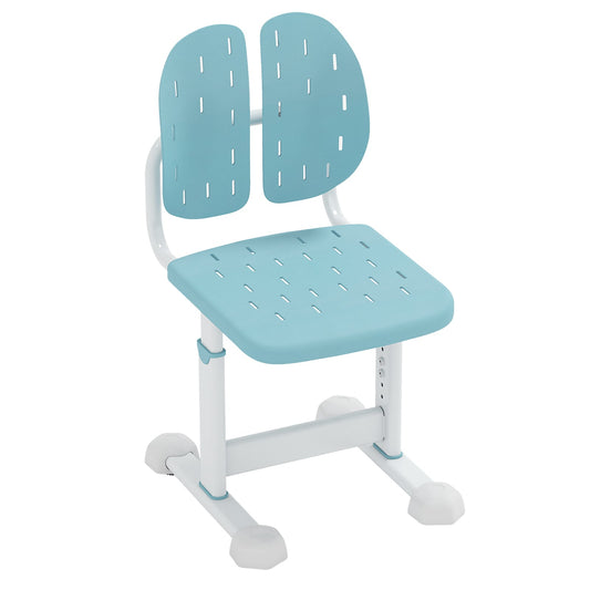 Height-adjustable Kid’s Desk Chair with Double Back Support and Breathable Seat-Blue
