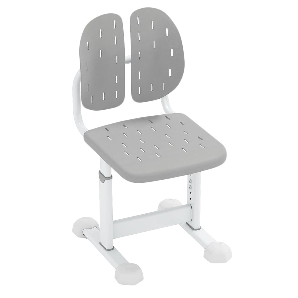 Height-adjustable Kid’s Desk Chair with Double Back Support and Breathable Seat-Grey
