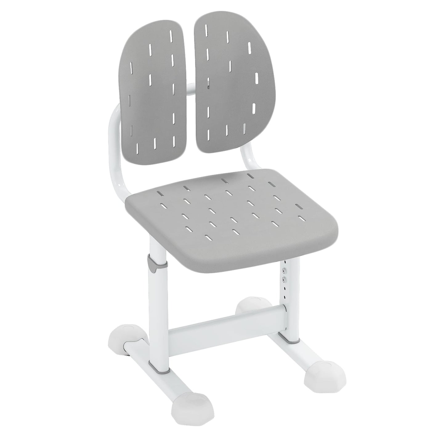 Height-adjustable Kid’s Desk Chair with Double Back Support and Breathable Seat-Grey