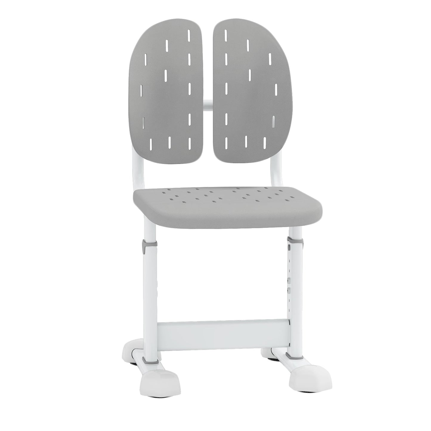 Height-adjustable Kid’s Desk Chair with Double Back Support and Breathable Seat-Grey