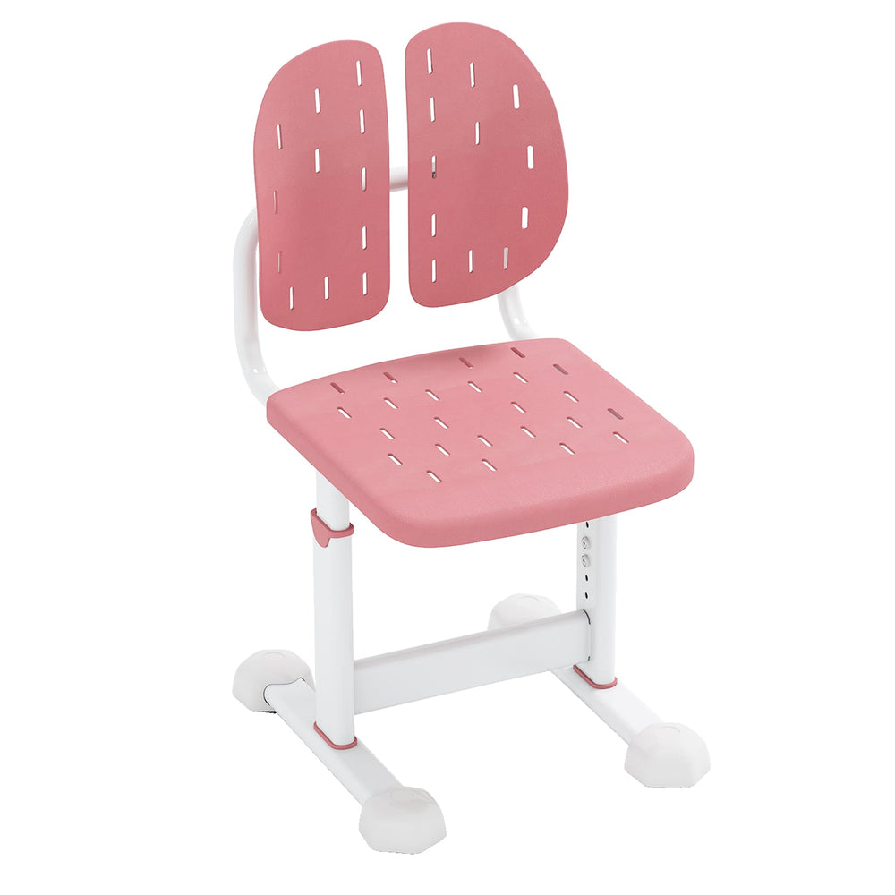 Height-adjustable Kid’s Desk Chair with Double Back Support and Breathable Seat-Pink