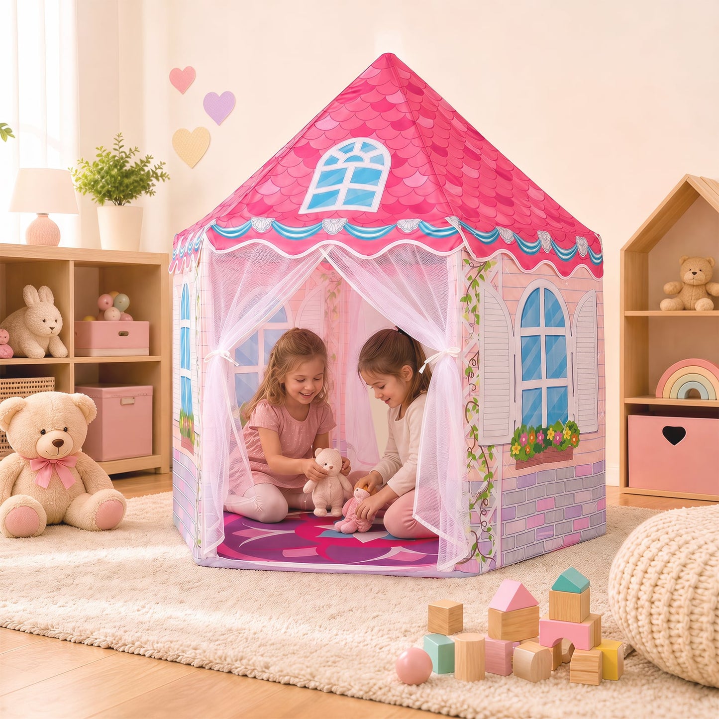 Hexagonal Kids Play Tent without Dance Mat for Kids Room