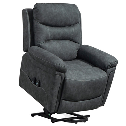 HOMCOM Riser Recliner Chair with Massage and Heat, Electric Lift Recliner Armchair for Elderly with Spring Cushion, Grey