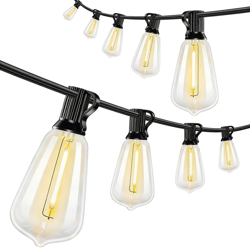 HOMCOM Curtain Lights Connectable Fairy Curtain Lights Plug-in IP44 Waterproof/18 m/Warm White