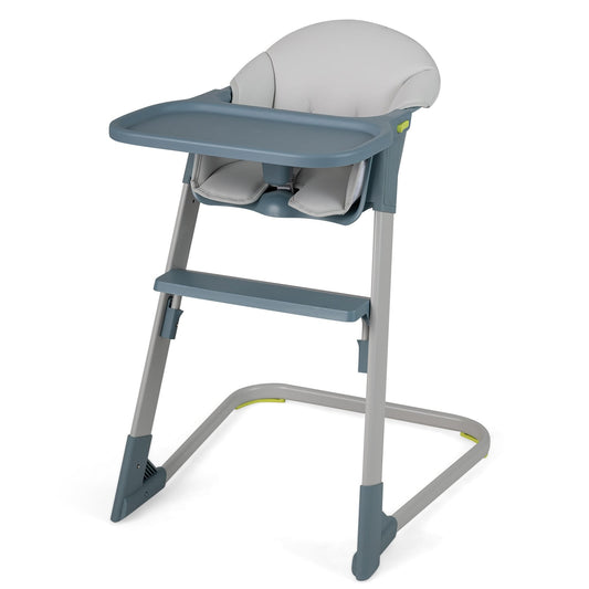 High Chair with Detachable Tray and Waterproof Cushion for 6-36 Months-Grey