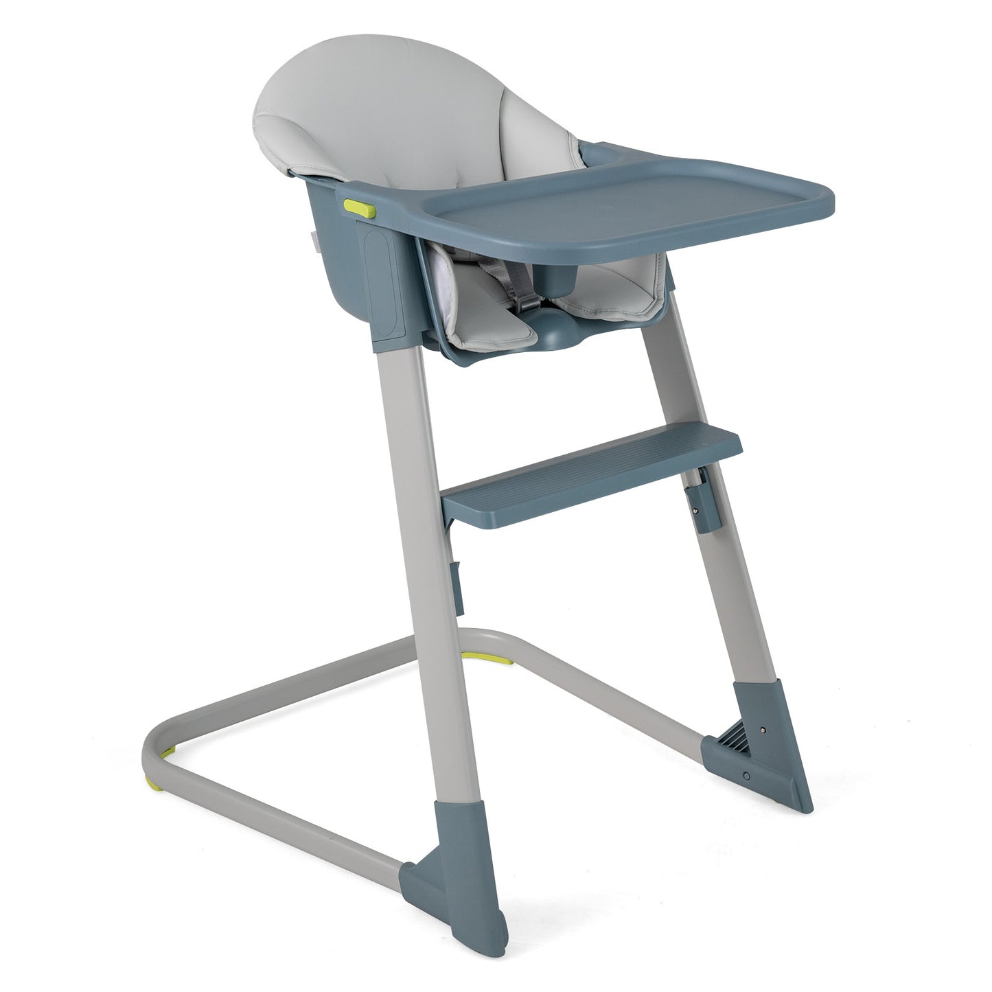 High Chair with Detachable Tray and Waterproof Cushion for 6-36 Months-Grey