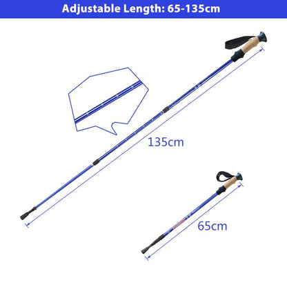 Hiking Pole Adjustable 65-135 cm-Navy