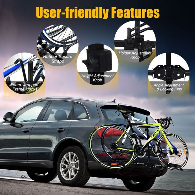 Fold Receiver 2" Bike Carrier Platform Hitch Rack