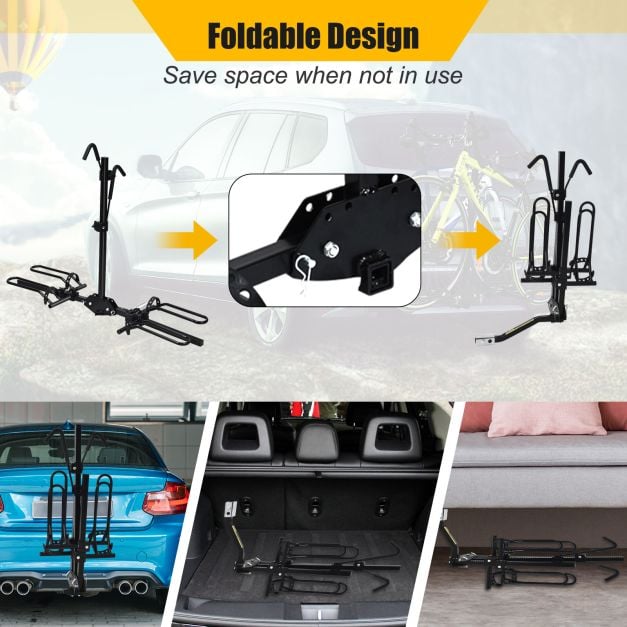 Fold Receiver 2" Bike Carrier Platform Hitch Rack