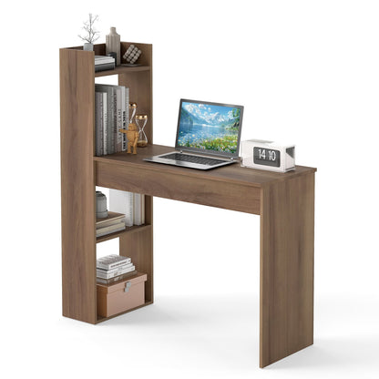 Home Office Desk with Bookshelf 110 CM Study Writing Table-Oak