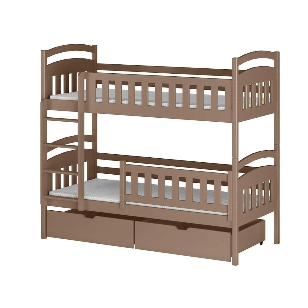Wooden Bunk Bed Ignas with Storage