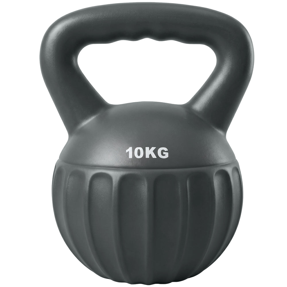 SPORTNOW Kettlebell for Strength Training Kettle Bell with Non-Slip Handle 10 kg Grey
