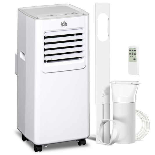 HOMCOM 7000 BTU Air Conditioning Unit, 3-in-1 Portable Air Conditioner, Dehumidifier, Cooling Fan with 2 Speeds, 24H Timer, Remote Control, LED Display, Window Venting Kit, 15mÂ²