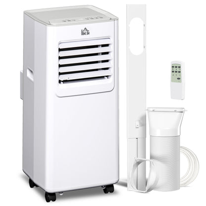 HOMCOM 7000 BTU Air Conditioning Unit, 3-in-1 Portable Air Conditioner, Dehumidifier, Cooling Fan with 2 Speeds, 24H Timer, Remote Control, LED Display, Window Venting Kit, 15m2