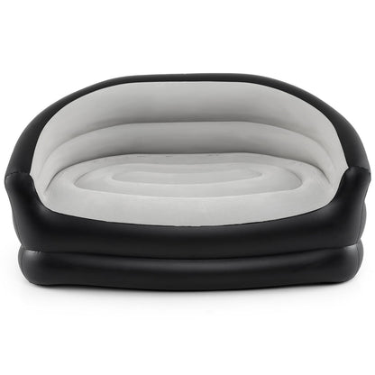 Indoor Air Sofa with Flocked Surface and Repair Patches-Grey