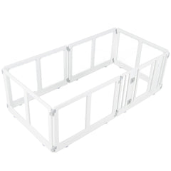 Indoor Outdoor Transparent Puppy Play Pen Pet Fence for Small to Medium Dogs-6 Panels