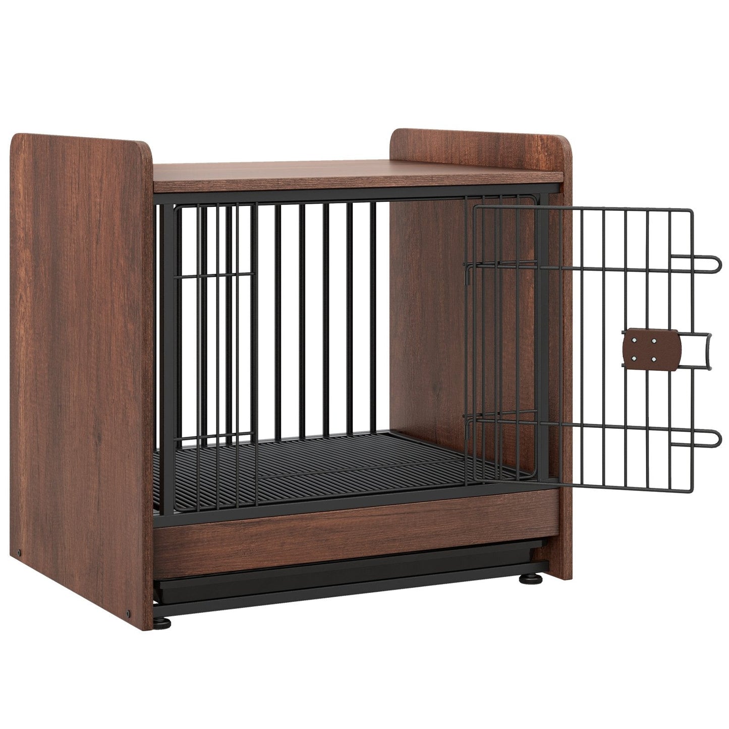 Indoor Dog Crate Furniture with Removable Tray and Lockable Door