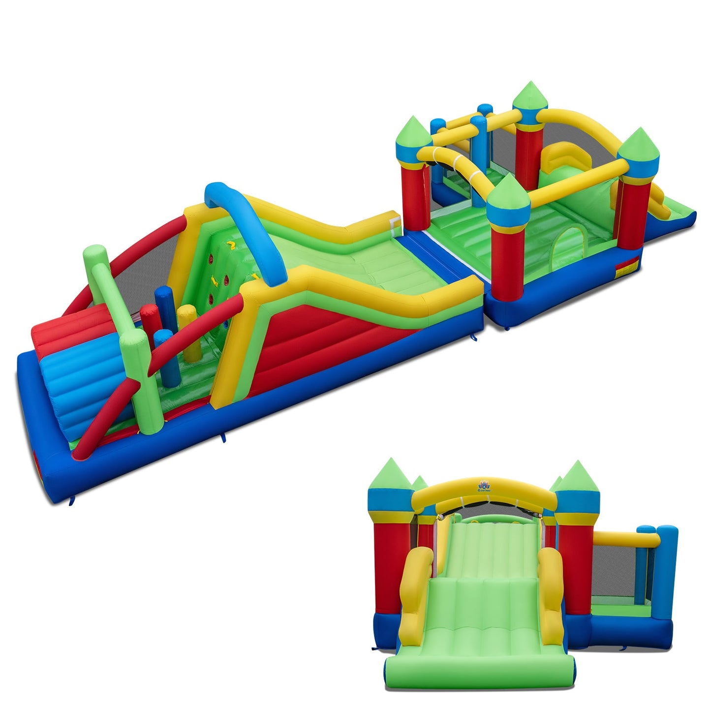 Inflatable Bounce Castle with Jumping House and Crawling Tunnels (Without 2*Blower)