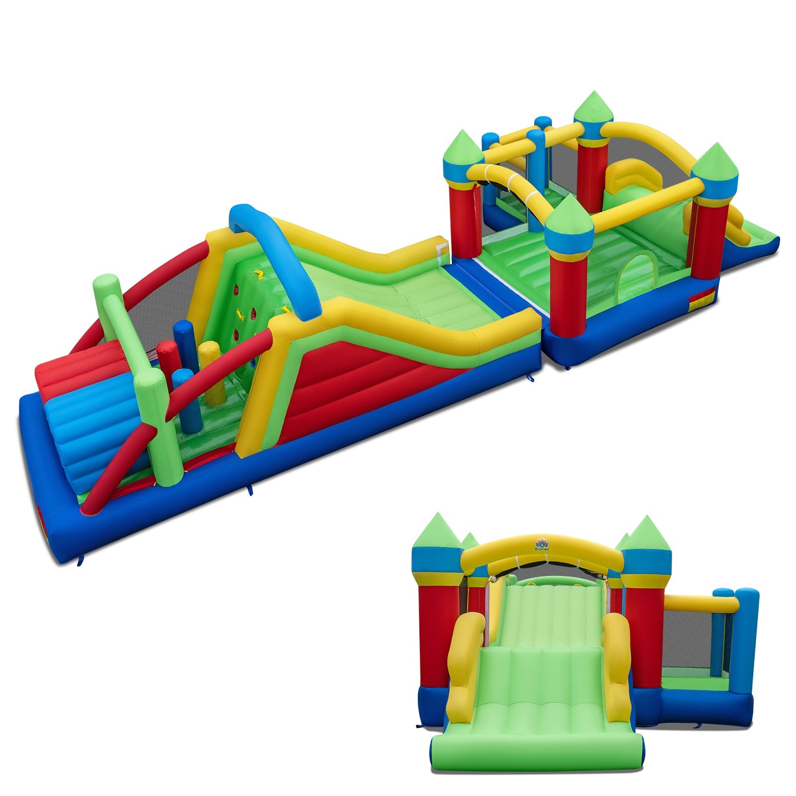 Inflatable Bounce Castle with Jumping House and Crawling Tunnels (Without 2*Blower)