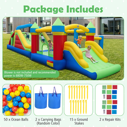 Inflatable Bounce Castle with Jumping House and Crawling Tunnels (Without 2*Blower)