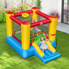 Inflatable Bounce House Kids Castle Slide Bouncer with 550W Blower