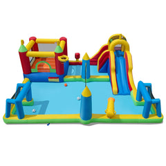 Inflatable Bounce House Kids Water Slide with Climbing Wall