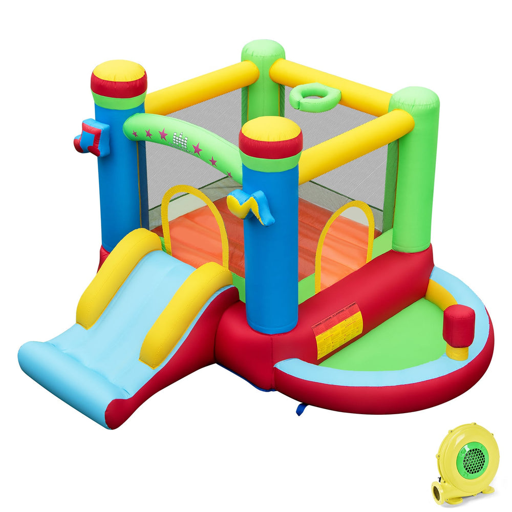 Inflatable Bounce House with Slide and Jumping Area with Blower