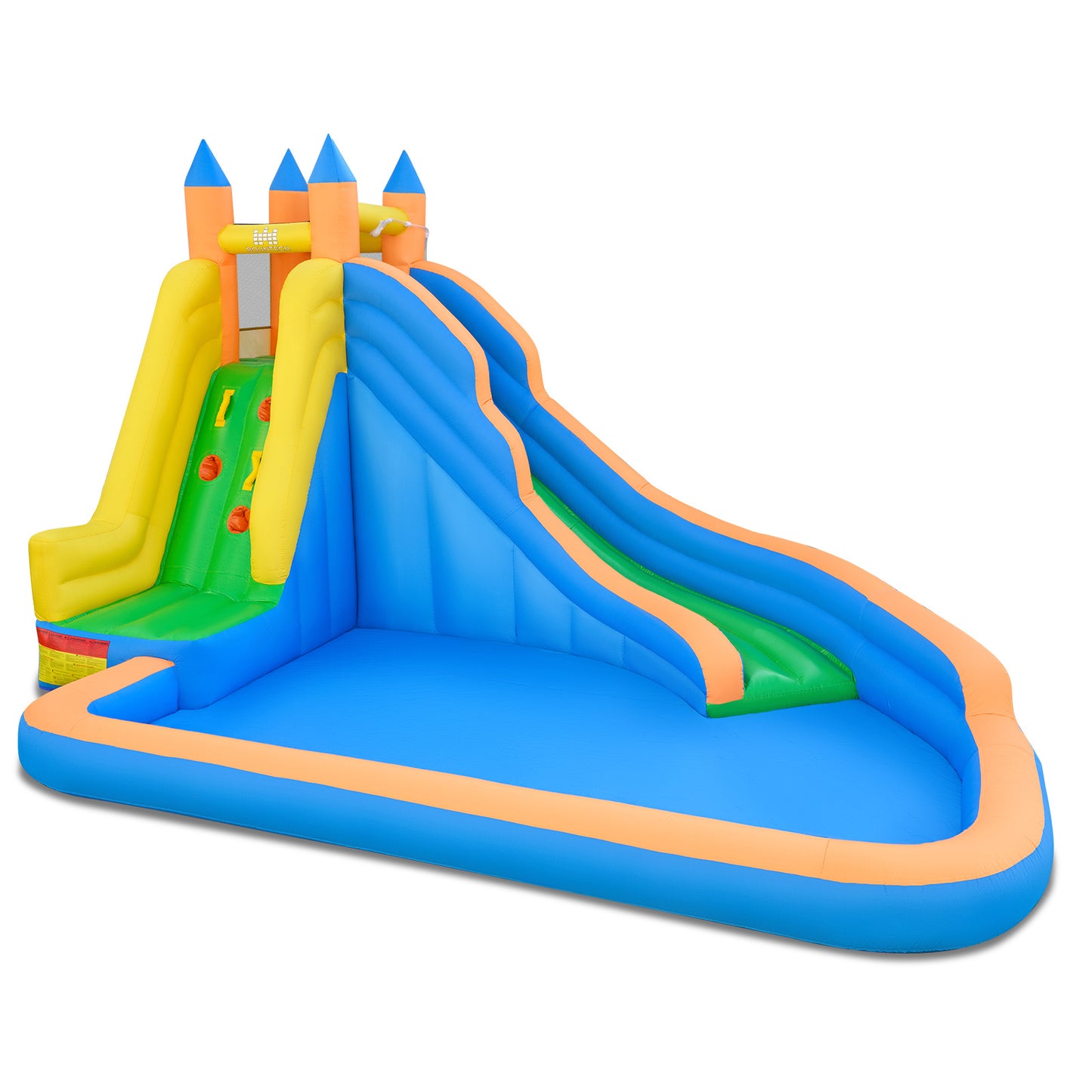 Inflatable Water Slide 3-in-1 Giant Water Park with Curved Slide
