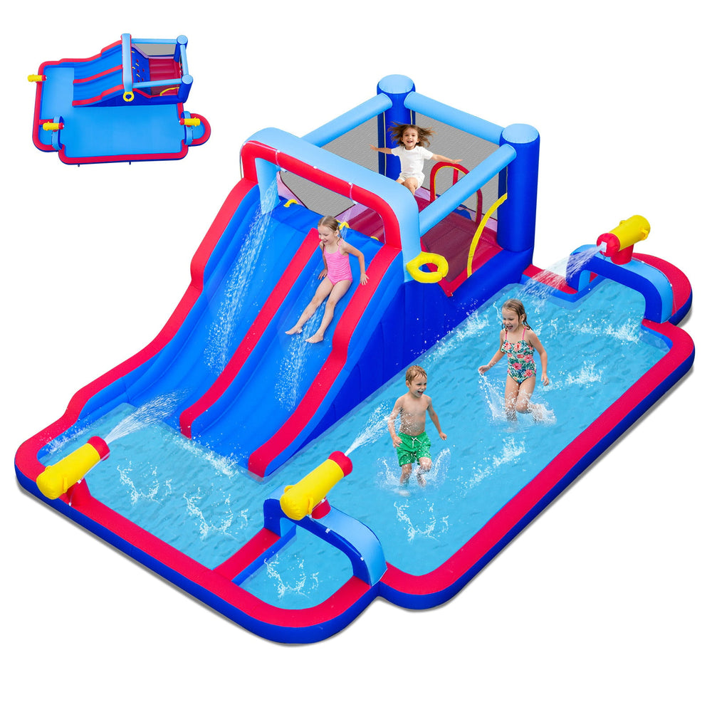 Inflatable Water Slide Park with Double Slides(without Blower)