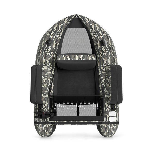 Inflatable Fishing Float Tube with Pump, Paddle, Storage Pockets-Camouflage