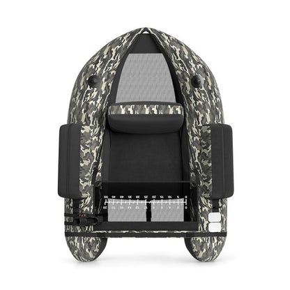 Inflatable Fishing Float Tube with Pump, Paddle, Storage Pockets-Camouflage