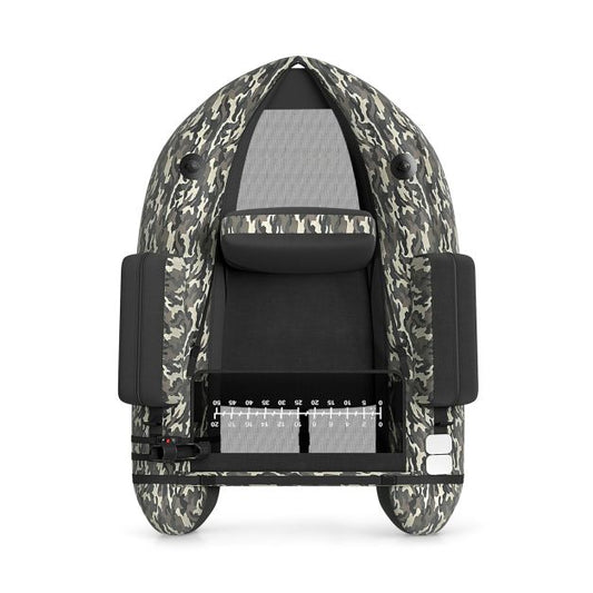 Inflatable Fishing Float Tube with Pump, Paddle, Storage Pockets-Camouflage